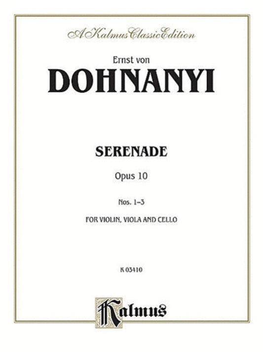 Serenade Op 10 Violin Viola Vc Book