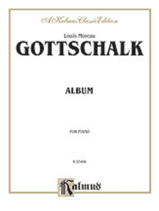 Gottschalk Album Piano Solos Book