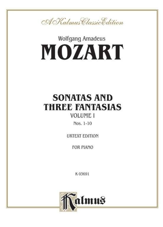 Mozart: Sonatas and 3 Fantasias Vol 1 Nos 1-10 Urtext for Piano Solo Kalmus Edition