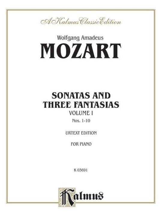 Mozart: Sonatas and 3 Fantasias Vol 1 Nos 1-10 Urtext for Piano Solo Kalmus Edition
