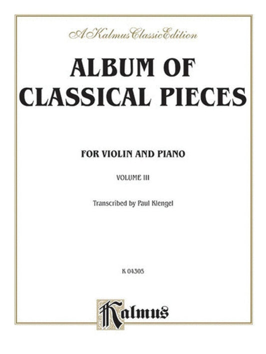 Album Of Classical Pieces Book 3 Arr Klengel