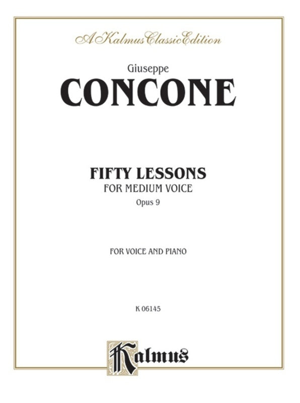 Concone - 50 Lessons Op 9 Medium Voice