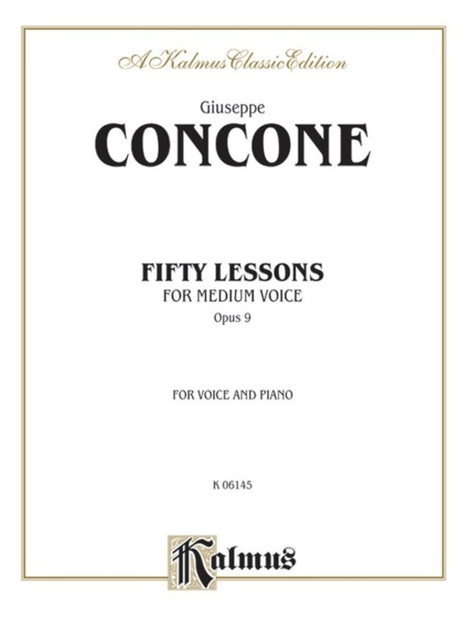 Concone - 50 Lessons Op 9 Medium Voice