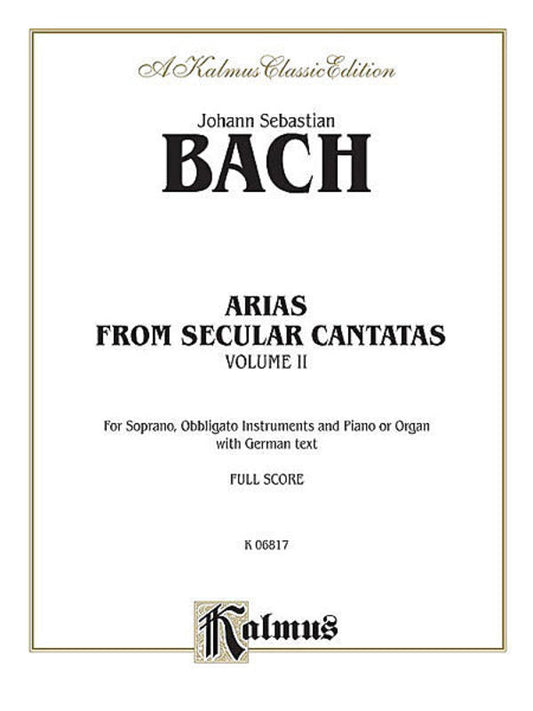 Arias From Secular Cantatas Book 2 Soprano