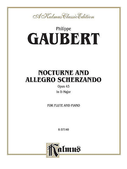 Nocturne And Allegro Scherzando Op 43 D Flute Piano Book