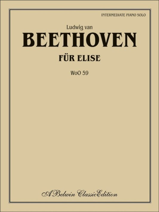 Beethoven - Fur Elise Woo 59 Intermediate Piano Solo (Alfred Music)
