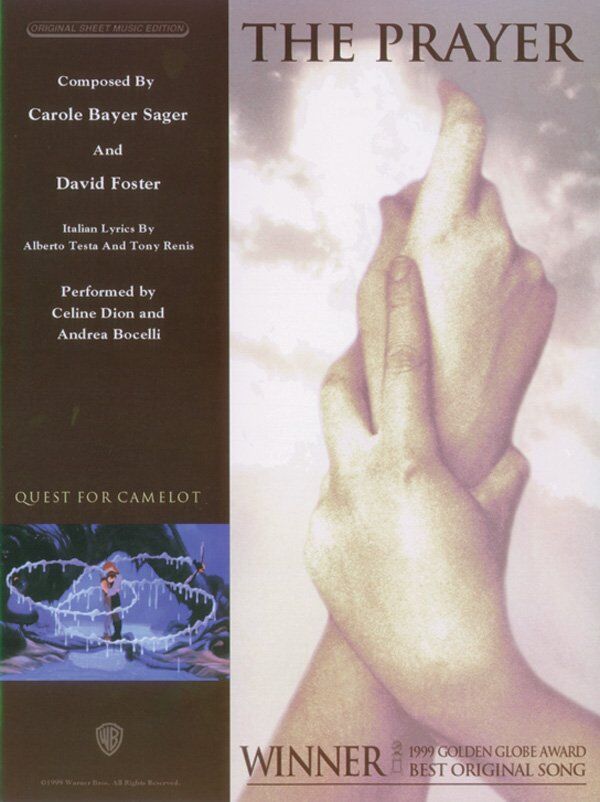 The Prayer PVG Songbook - Celine Dion, Piano, Vocal & Guitar, 12 Pages, Includes Italian Lyrics