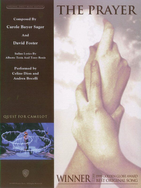 The Prayer PVG Songbook - Celine Dion, Piano, Vocal & Guitar, 12 Pages, Includes Italian Lyrics