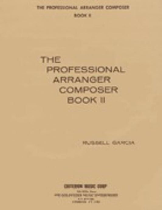 Professional Arranger Composer Book 2/CD Book