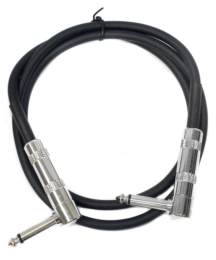 Leem 3ft Deluxe FX Pedal Patch Cable with 1/4" Right-Angled Plugs and Nickel Plated Connectors — view 2