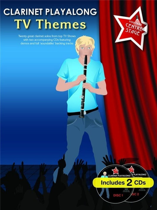 Clarinet Playalong TV Themes Book/2CDs (Softcover Book/CD)
