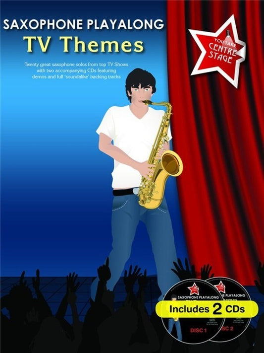 Saxophone Playalong TV Themes Book/2CDs (Softcover Book/CD)