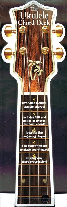 Ukulele Chord Deck by Wise Publications - 40 Essential Chords, Easy-to-Read Frames & TAB, Full-Colour Photos, Life-Size Fingerboard Illustrations