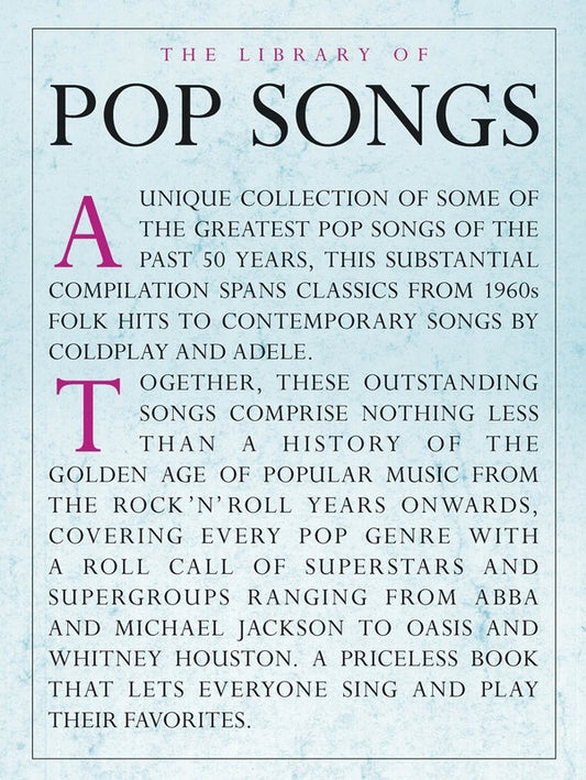 Library Of Pop Songs PVG (Softcover Book)