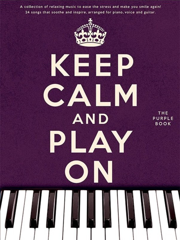 Keep Calm And Play On Purple Book