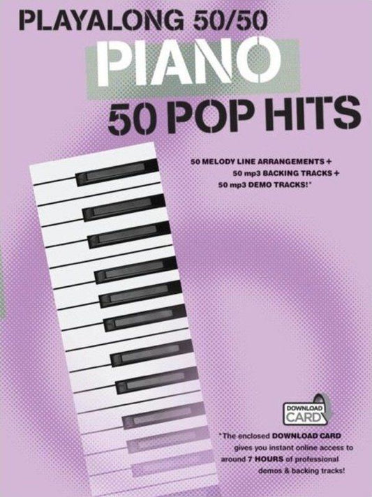 Playalong 50/50 Piano - 50 Pop Hits Sheet Music with Backing Tracks