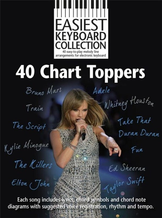 Easiest Keyboard Collection 40 Chart Toppers (Softcover Book)