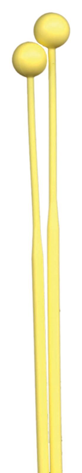 Glockenspiel Mallet / Beater Yellow PVC Plastic Pair