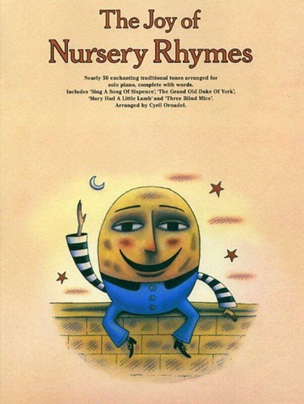 The Joy of Nursery Rhymes for Piano by Cyril Ornadel, 56 Pages, Traditional Tunes with Words and Chord Symbols