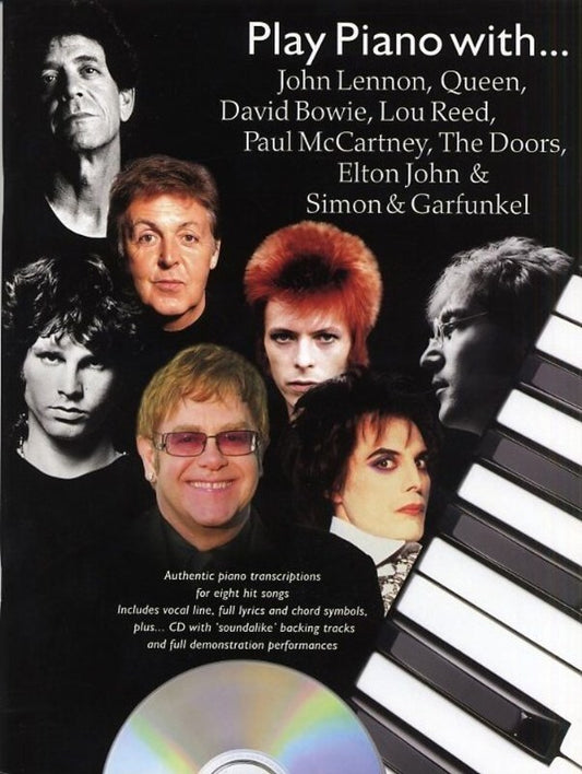 Play Piano With Lennon Queen Bowie Etc Softcover Book/CD