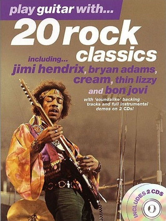 Play Guitar With 20 Rock Classics Book/2CDs (Softcover Book/CD)