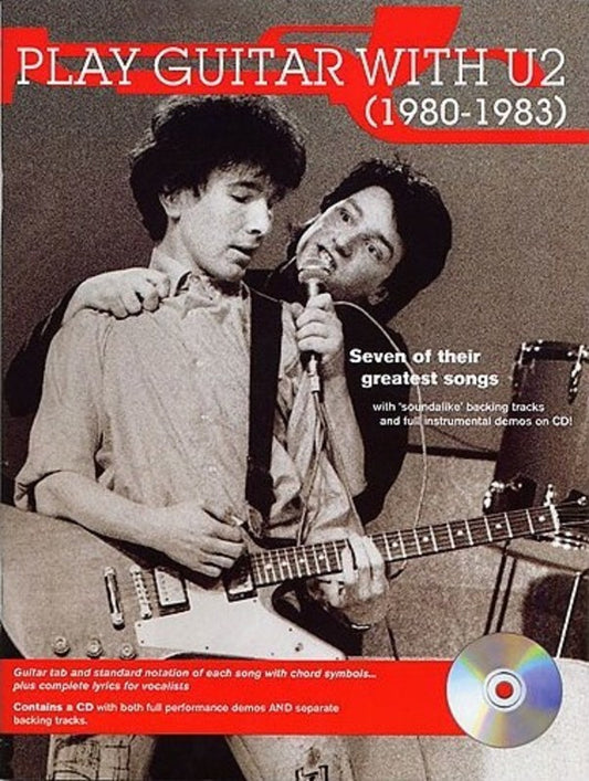 Play Guitar With U2 (1980-83) TAB Softcover Book/CD