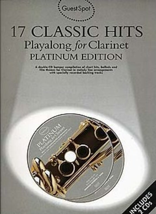 Guest Spot Platinum 17 Classic Hits Clarinet Softcover Book/CD