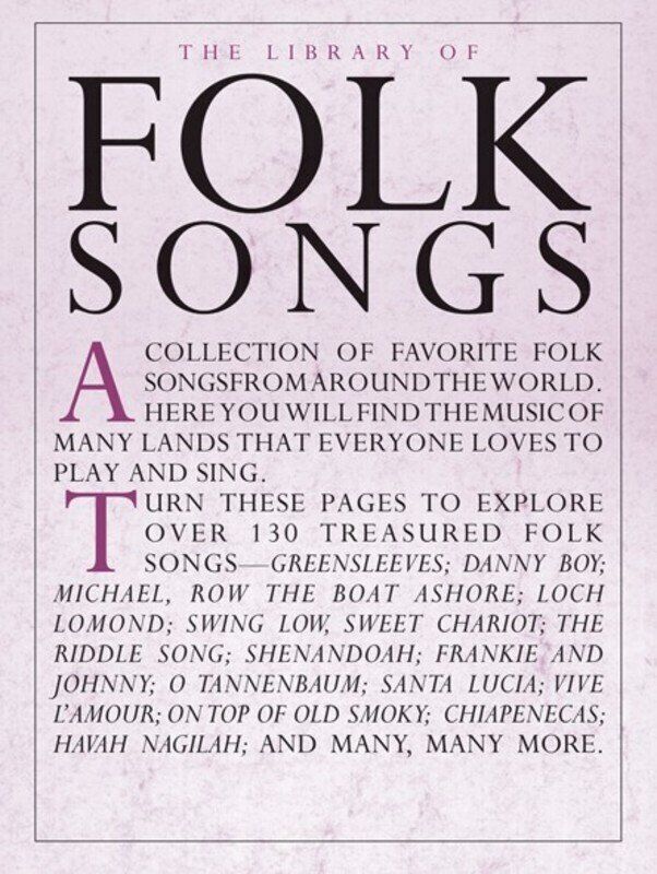 Library of Folk Songs PVG Songbook for Guitar and Piano