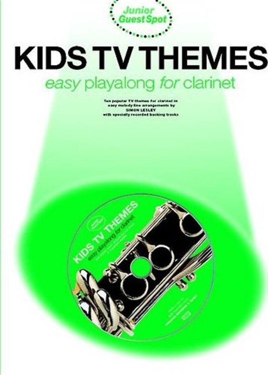 Junior Guest Spot Kids TV Themes Clarinet Softcover Book/CD