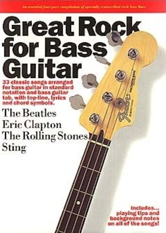 Great Rock For Bass Guitar TAB (Softcover Book)