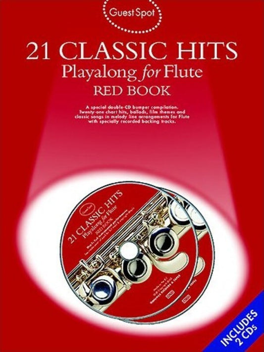 Guest Spot 21 Classic Hits Red Flute Softcover Book/CD
