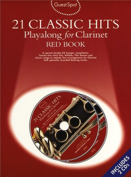 Guest Spot 21 Classic Hits Red Clarinet Softcover Book/CD