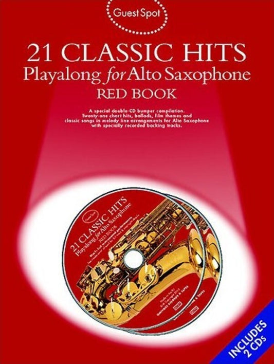 Guest Spot 21 Classic Hits Red Alto Sax Softcover Book/CD