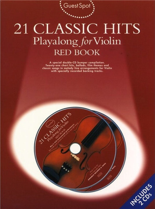 Guest Spot 21 Classic Hits Red Violin BCD (Softcover Book/CD)