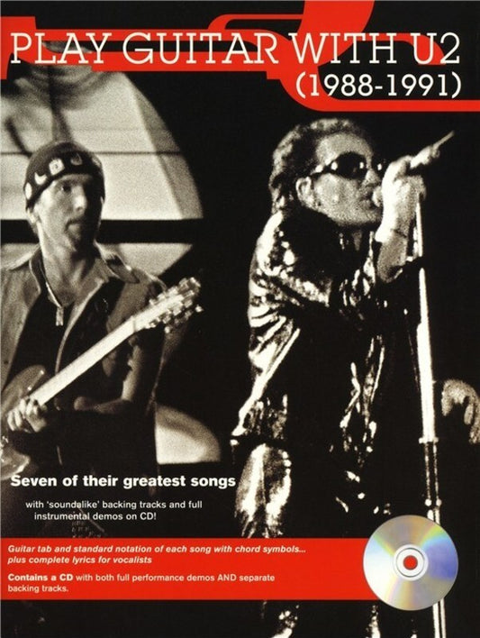 Play Guitar With U2 (1988-91) Softcover Book/CD