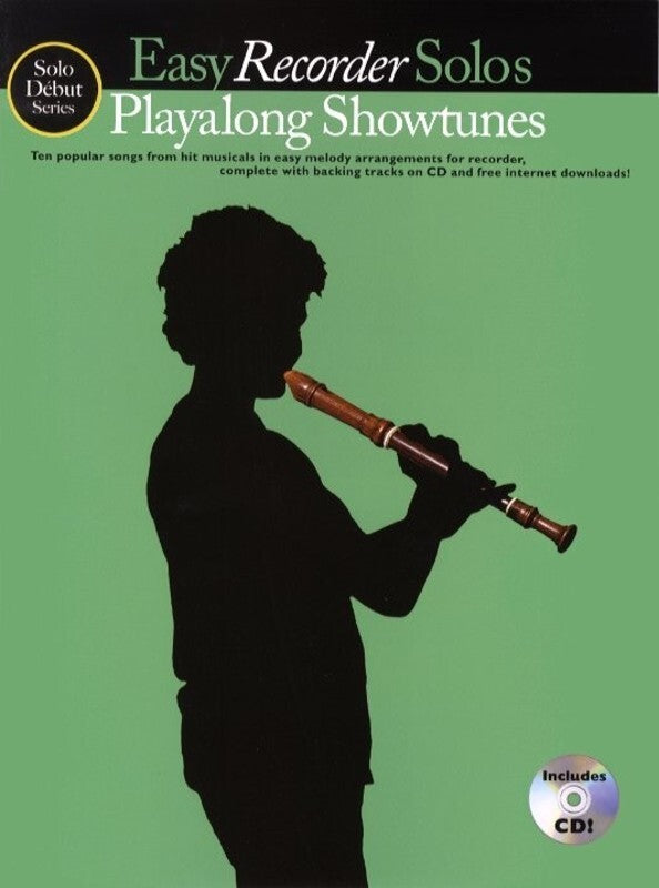 Easy Recorder Solos Playalong Showtunes Softcover Book/CD