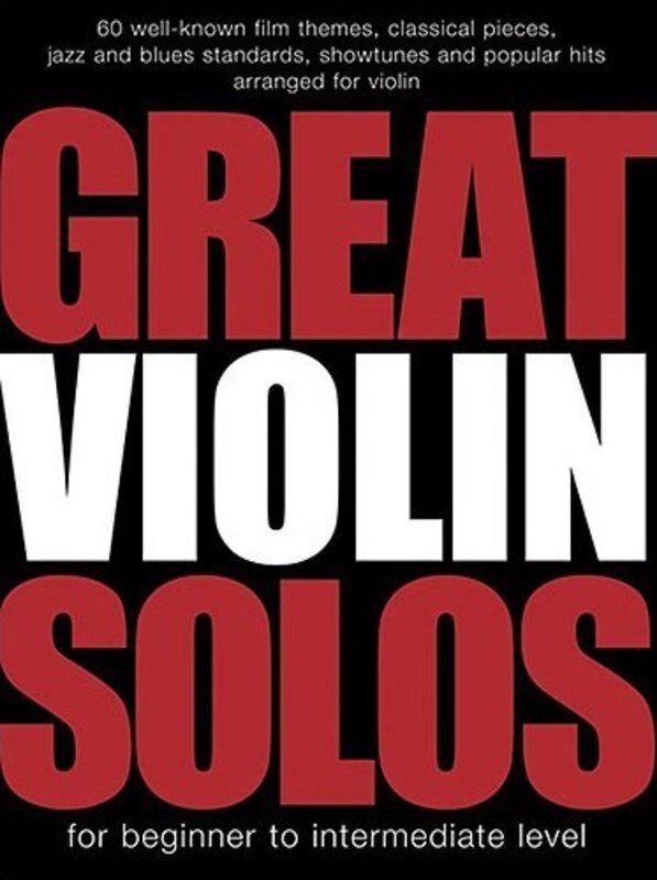 Great Violin Solos by Heather Slater, Wise Publications, for beginner to intermediate violinists, 60 film themes, classical, jazz, blues, showtunes