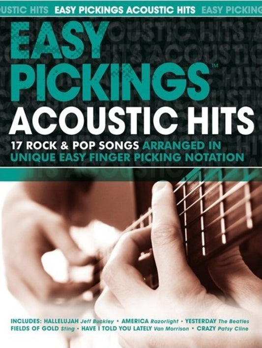 Easy Pickings Acoustic Hits Easy Guitar TAB (Softcover Book)
