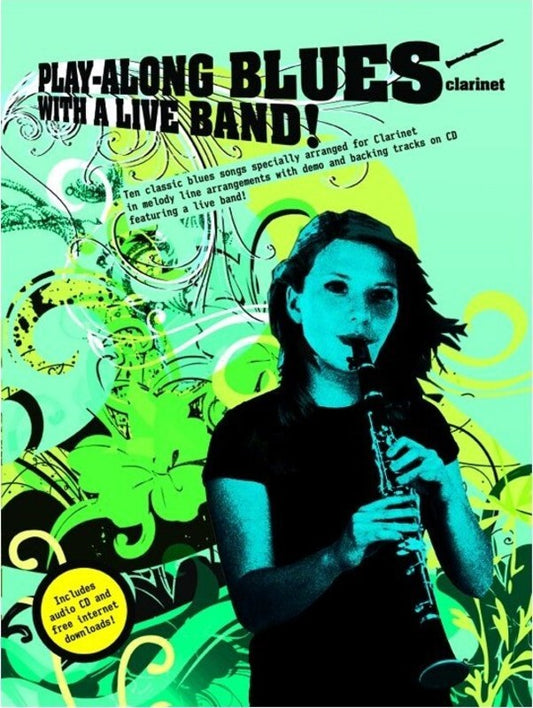 Play-Along Blues With A Live Band! Clarinet Softcover Book/CD