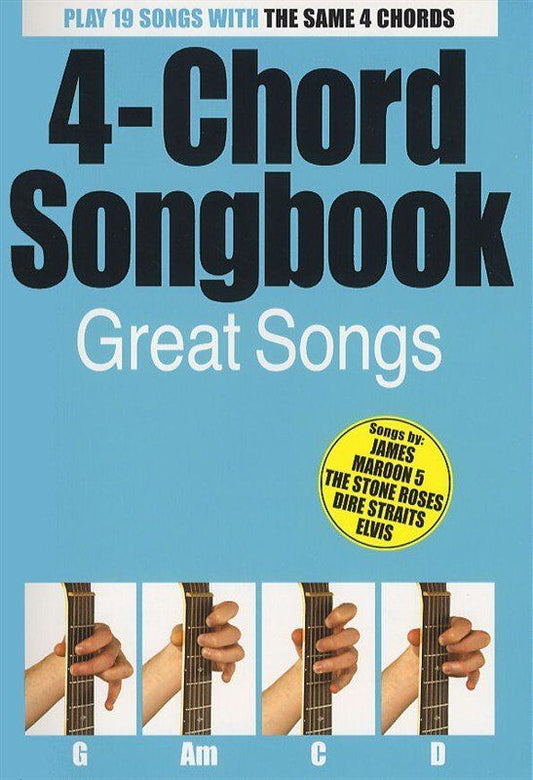 4-Chord Songbook - Great Hits for Guitar with Lyrics & Chords, 48 Pages
