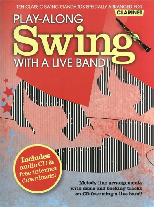 Play-Along Swing With A Live Band Clarinet Softcover Book/CD
