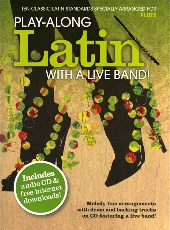 Play-Along Latin With A Live Band Flute Softcover Book/CD