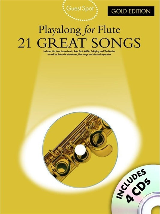 Guest Spot Gold Flute Book/4CDs (Softcover Book/CD)