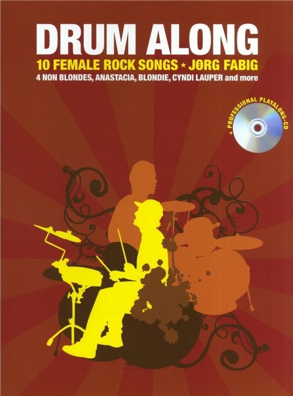 Drum Along 10 Female Rock Songs Softcover Book/CD