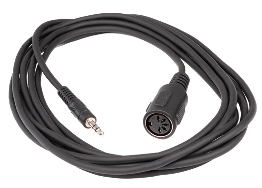 Australasian 10-Foot MIDI (F) to 3.5 TRS Cable - Model AMD10F - Black