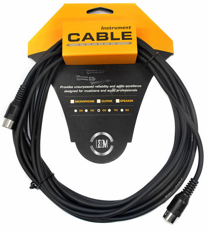 Leem 20ft MIDI Cable with 5-Pin Connectors