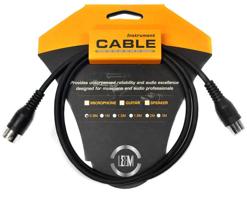 Leem 3ft MIDI Cable with 5-Pin Connectors
