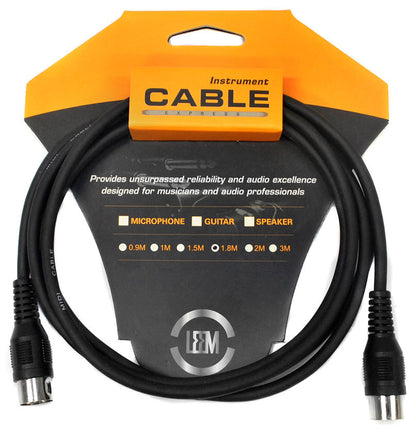 Leem 6ft MIDI Cable with 5-Pin Connectors