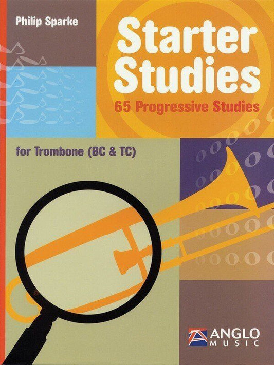 Starter Studies for Trombone by Philip Sparke, 48 Pages, De Haske Play-Along Book Series, Anglo Music Press