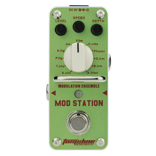 Toms Line AMS-3 Modstation Mini Modulation Pedal with 11 Effects and True Bypass